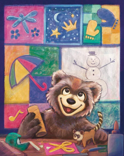 Gallery1988 RAISED BY RAINBOWS: PUPPET PALS - Jackson Print